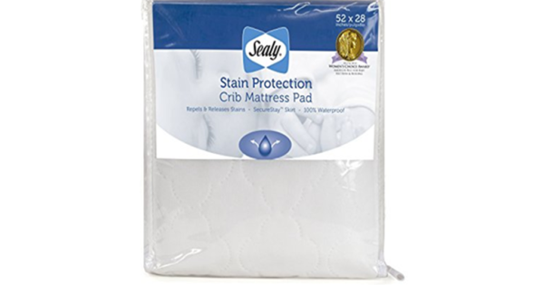 sealy stain protection crib mattress pad