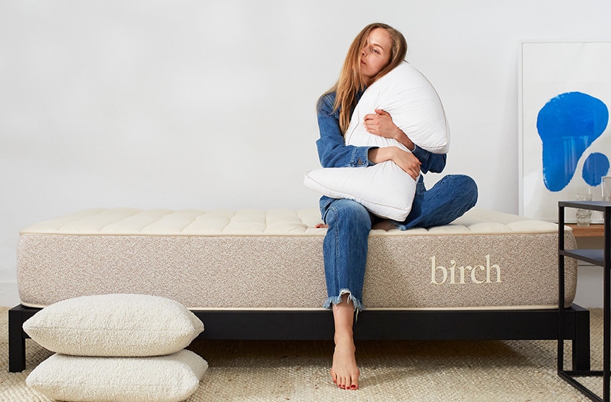 birch pillow and mattress