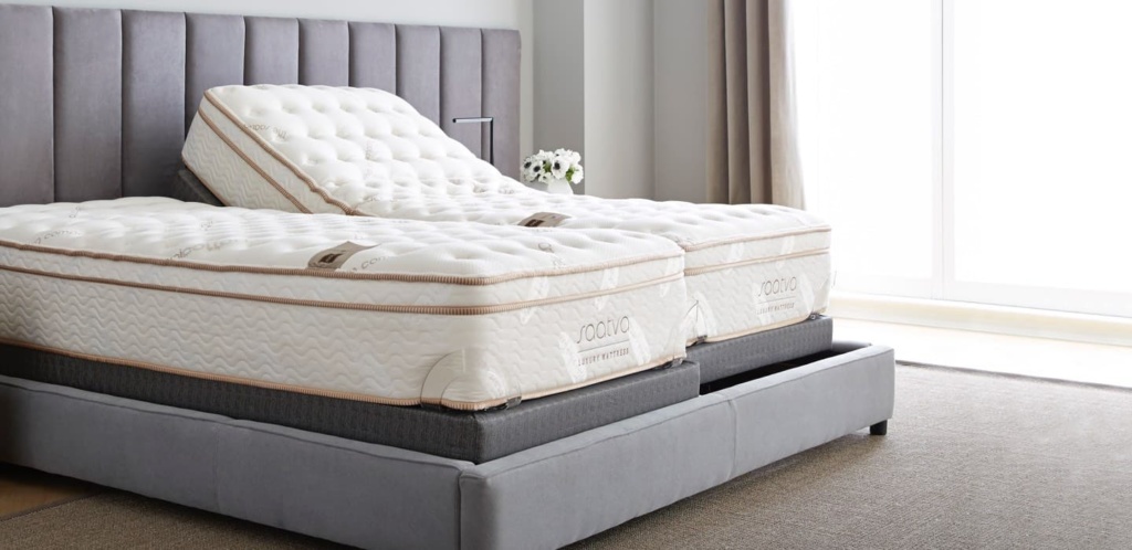 saatva adjustable bed base with mattress